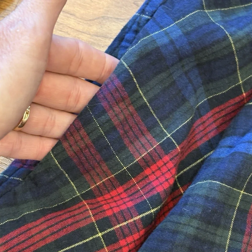 Polo Ralph Lauren Girls' Plaid Flannel Dress Size 16 Pockets Pony Logo No Belt